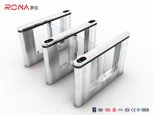 ซื้อ TCP / IP Security ประตูล็อคไฟฟ้าสวิง ประตูกั้นคนเดิน Turnstyle Fastlane Glass online manufacture