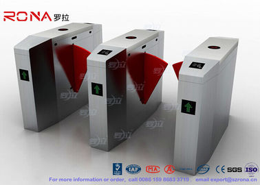 ซื้อ Cold Rolled Steel Luxury Flap Barrier Gate , Pedestrian Access Control Turnstile online manufacture