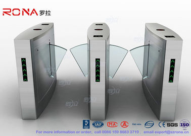 ซื้อ Flap Barrier Gate อินทรีย์แก้ว Retractable RFID Card Reader ประตูเคาน์เตอร์ความเร็ว online manufacture