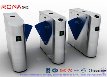 ซื้อ ประตูทางเข้า Flap Barrier ทางเข้าประตูหมุน SUS 304 พร้อมระบบจดจำลายนิ้วมือ online manufacture