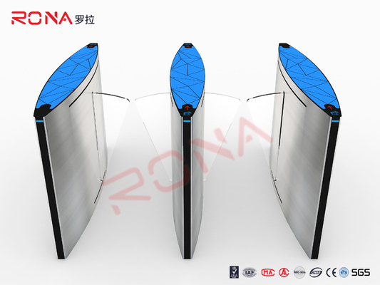 304 สแตนเลส Automatic Flap Barrier Turnstile อะคริลิกสวิงอาร์มพร้อมเซอร์โวมอเตอร์