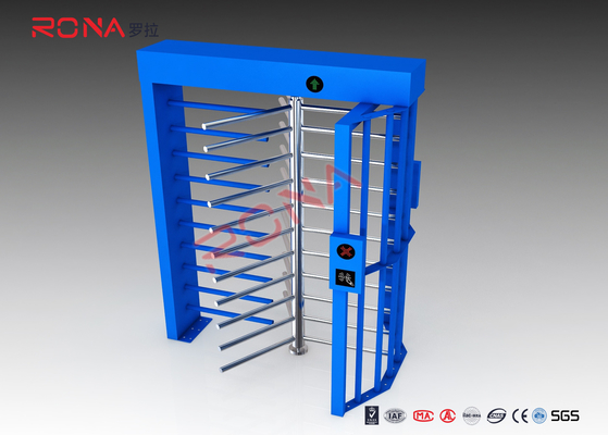 เครื่องอ่านบัตร RFID ความสูงเต็มประตูหมุนลายนิ้วมือสแตนเลสความปลอดภัยประตูหมุน