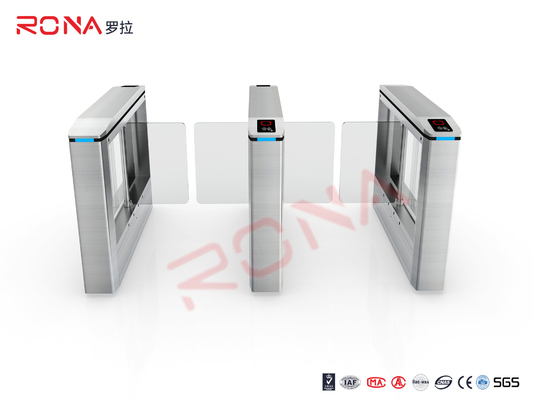RFID Entry Palm Print Swing Gate Turnstile With Automatic Coin Card Collector เครื่องเก็บไพ่เหรียญอัตโนมัติ