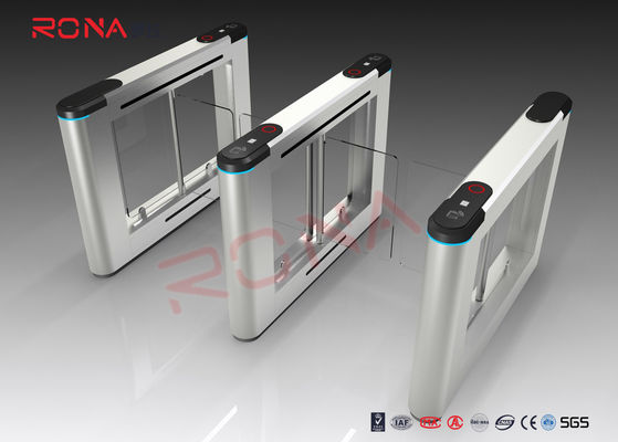 ประตูทางเข้าลายนิ้วมือ Swing Barrier Gate สแตนเลสสำหรับช่องแฮนดิแคป