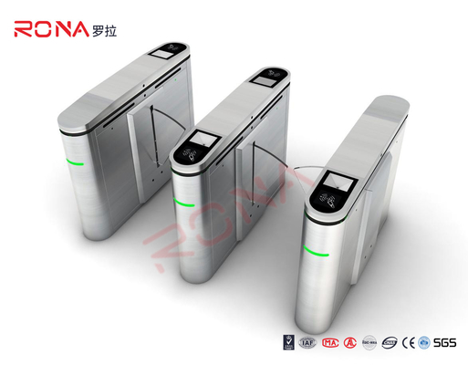ช่องประตู Flap Barrier กดรอยนิ้วมืออ่าน Turntile ช่องประตู Acrylic Flap Barrier Turntile