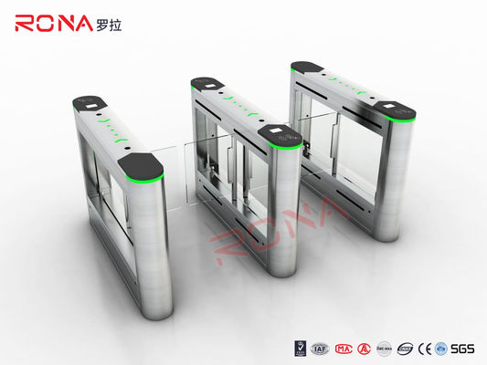 304 สแตนเลส ประตูหมุนสองทิศที่มีเครื่องอ่านบัตรและมอเตอร์ไร้แปรง DC