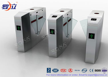 Metal Security Flap Barrier Gate 304 SS ระบบควบคุมการเข้าออกด้วยลายนิ้วมือ
