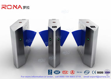 High End Flap Barrier Gate / Flap Barrier Turnstile Attendance For Entrance Control