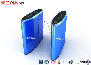 Rfid Security Flap Barrier Gate ระบบควบคุมคนเดินเท้าเต้ารับอิเล็กทรอนิกส์ความเร็วสูง