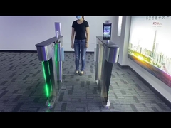 ประตูหมุนควบคุมการเข้าออกด้วยกระจกอินทรีย์ AC220V พร้อมโหมดการผ่านหลายรูปแบบ