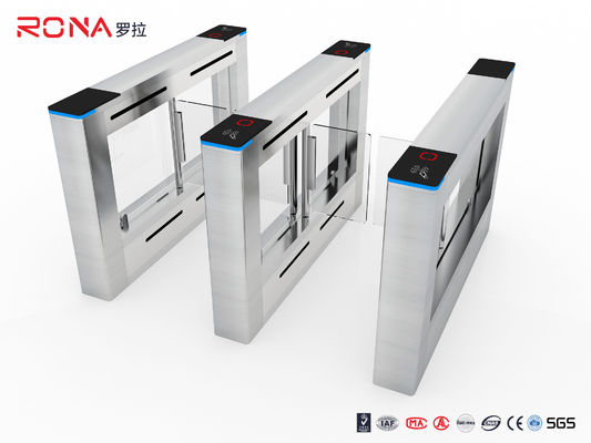 Office Security อัตโนมัติ SUS304 Swing Gate Turnstile พร้อมเครื่องอ่านบัตร