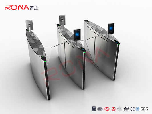 การควบคุมการเข้าถึง RFID Flap Barrier Gate ความเร็วสูงพร้อมสวิงอาร์ม Arylic