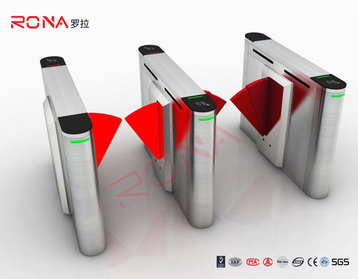 ปลอดภัย LED ชี้ทิศ Flap Barrier Turnstile สําหรับอาคารสํานักงานที่มีการอนุมัติ CE