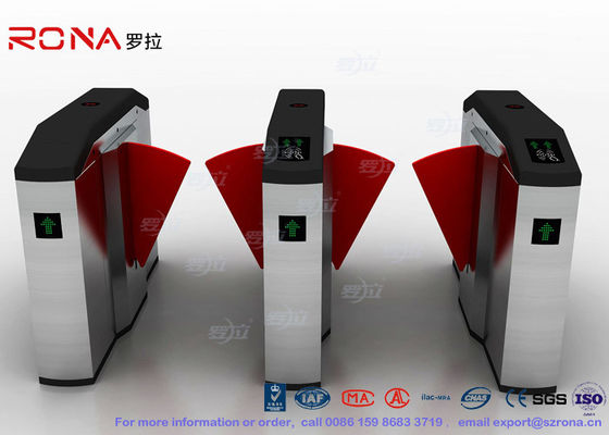 Facial Reader Access Control Flap Barrier Gate Stainless Steel For Entrance