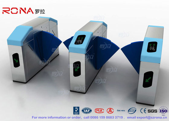 ออพติคอลพับเก็บได้สูงครึ่งวงกลมเต้ารับ Flap Barrier Turnstile ความกว้าง 900 มม