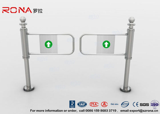 ประตูรั้วเหล็กกล้าไร้สนิม 304 ประตูหมุนเวียนอัจฉริยะสำหรับซุปเปอร์มาร์เก็ต